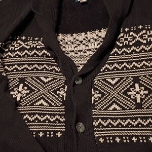 Black and White Basic Editions 3XLT Patterned Men's Sweater